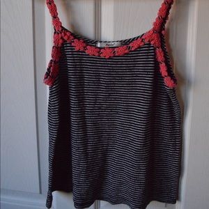 Floral striped tank
